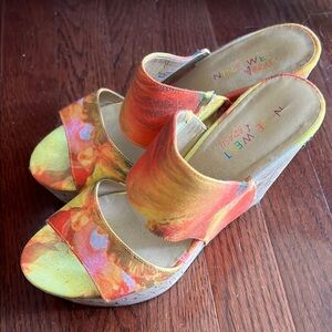 Nine West Women's Multicolor Wedge Sandals